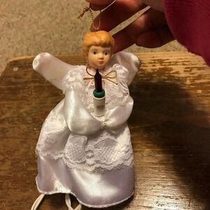 Angel Christmas tree topper light